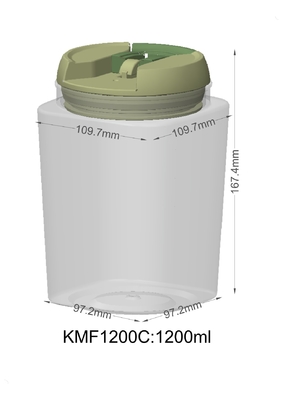 el ODM PP de 850ml 1200ml categoría la ronda cuadrada de la botella plástica