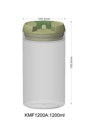 Silicón COMO/categoría alimenticia plástica de la botella del ANIMAL DOMÉSTICO del color del ODM del ABS 1200ml