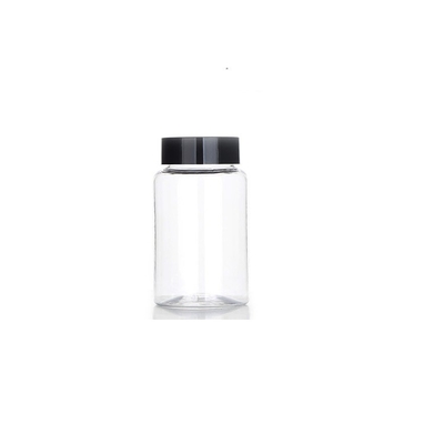 Botella plástica de la categoría alimenticia de alimento para animales, envases 100ml 120ml 150ml de la píldora del plástico transparente