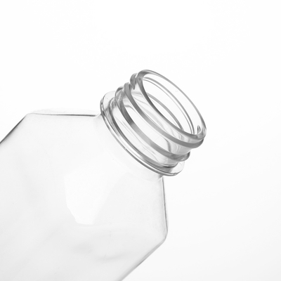 botellas del plástico transparente de 250ml 300ml para la forma cuadrada de la bebida de los jugos