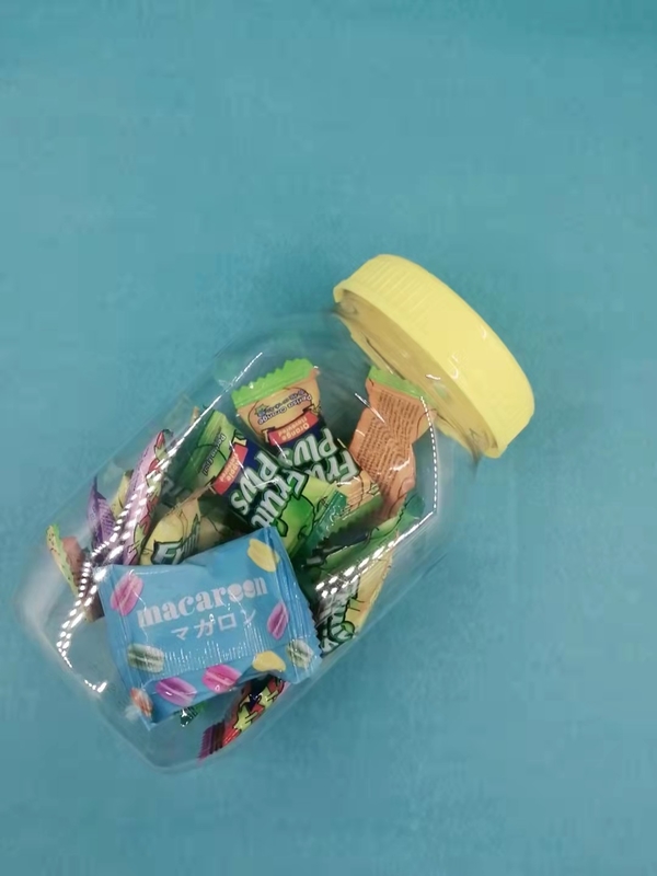Material plástico del ANIMAL DOMÉSTICO de la botella de la categoría alimenticia de Sanrong con el casquillo a prueba de niños